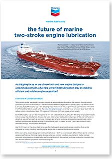 Chevron Marine Lubricants white paper assesses future cylinder oil needs